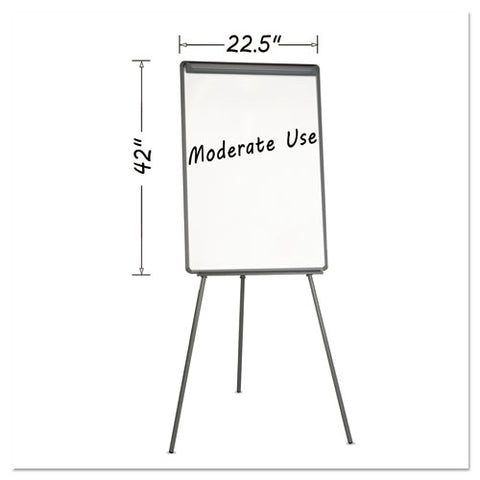 Basic Tripod Melamine Presentation Easel, 22 1-2 X 42, White-black