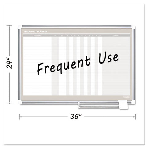 In-out Magnetic Dry Erase Board, 36x24, Silver Frame