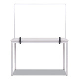 Protector Series Glass Aluminum Desktop Divider, 40.9 X 0.16 X 27.6, Clear