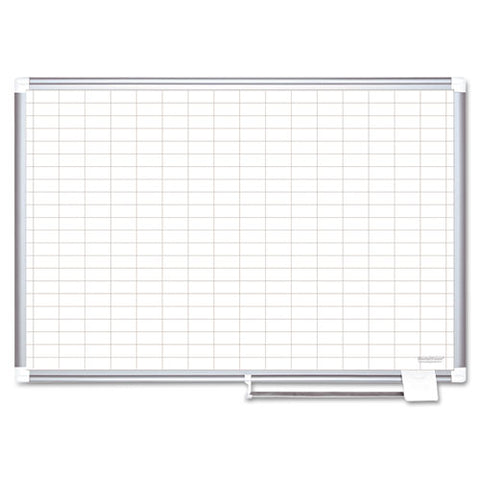 Grid Planning Board, 1 X 2 Grid, 72 X 48, White-silver