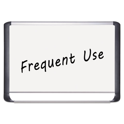 Lacquered Steel Magnetic Dry Erase Board, 36 X 48, Silver-black