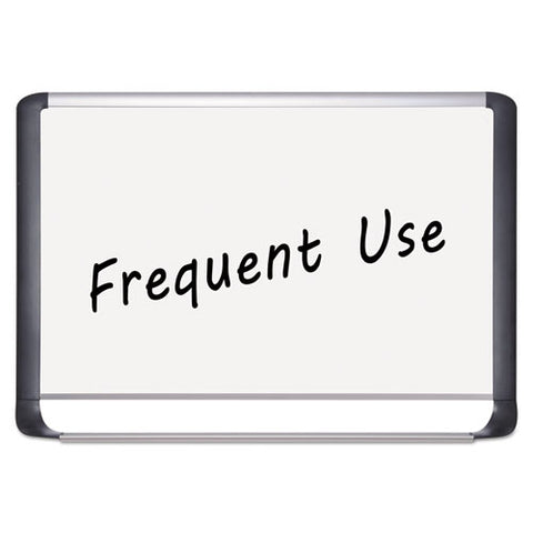 Lacquered Steel Magnetic Dry Erase Board, 48 X 72, Silver-black