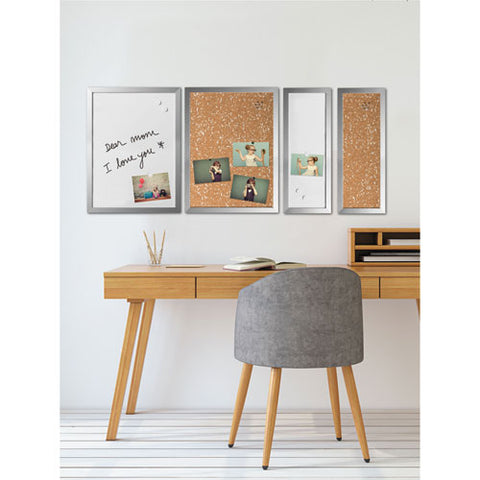 Positive Flow Metallic Silver Message Board Set, Assorted Sizes And Colors, 4-set