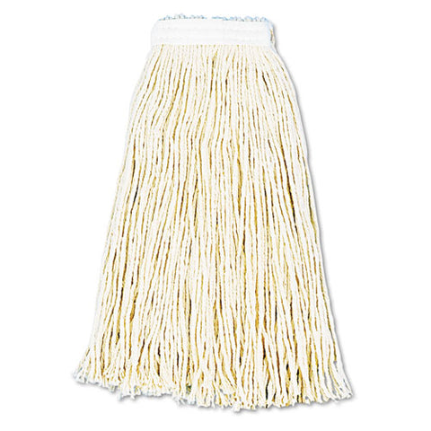 Premium Cut-end Wet Mop Heads, Cotton, 16oz, White, 12-carton