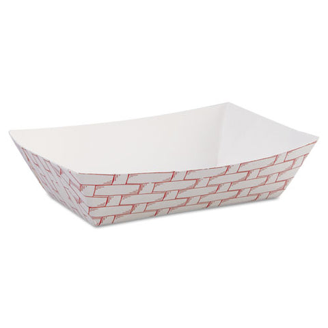 Paper Food Baskets, 6 Oz Capacity, 3.78 X 4.3 X 1.08, Red-white, 1,000-carton