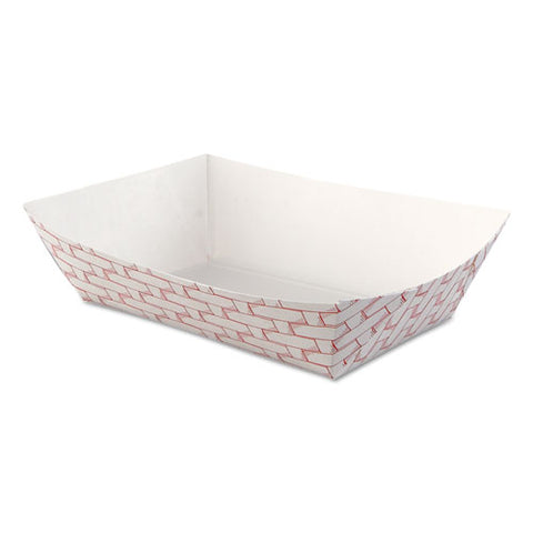 Paper Food Baskets, 2.5 Lb Capacity, Red-white, 500-carton