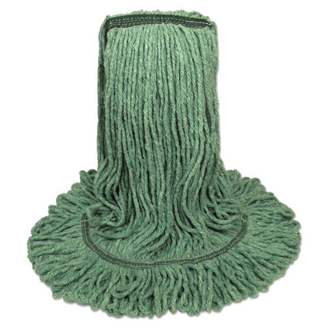 Mop Head, Premium Standard Head, Cotton-rayon Fiber, Medium, Green