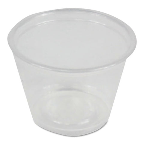 Soufflé-portion Cups, 1 Oz, Polypropylene, Clear, 20 Cups-sleeve, 125 Sleeves-carton