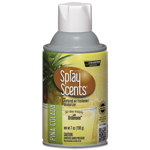 Sprayscents Metered Air Freshener Refill, Pina Colada, 7 Oz Aerosol, 12-carton