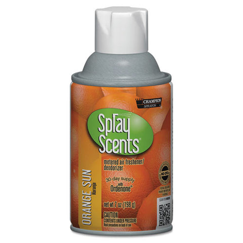 Sprayscents Metered Air Freshener Refill, Orange Sun, 7 Oz Aerosol, 12-carton