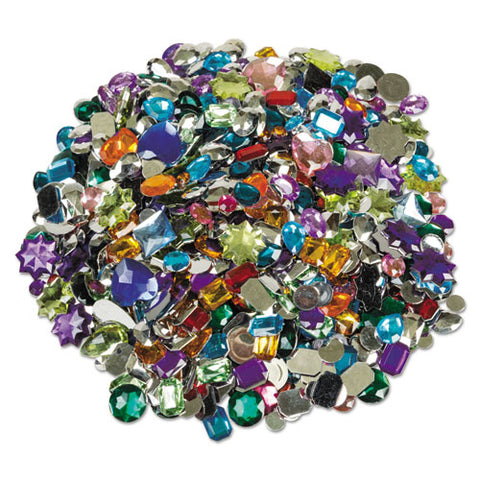 Acrylic Gemstones Classroom Pack, 1 Lb, Assorted Colors-sizes