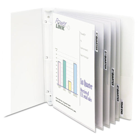 Sheet Protectors With Index Tabs, Heavy, Clear Tabs, 2", 11 X 8 1-2, 5-st