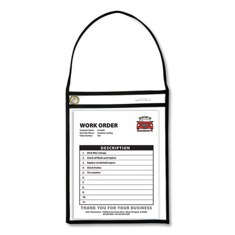 1-pocket Shop Ticket Holder W-strap, Black Stitching, 75-sheet, 9 X 12, 15-box
