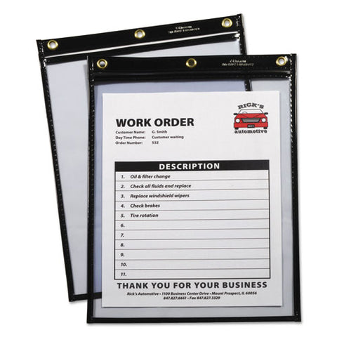 Heavy-duty Super Heavyweight Plus Stitched Shop Ticket Holders, Black, 9x12,15-bx