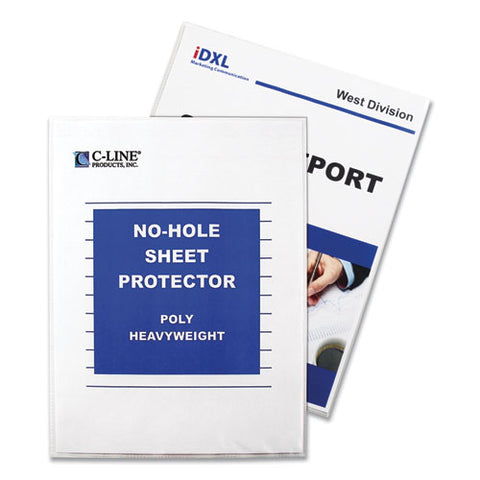Top-load No-hole Sheet Protectors, Heavyweight, Clear, 2" Capacity, 25-bx
