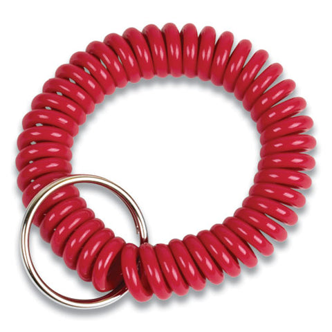 Wrist Key Coil Key Organizers, Red, 12-pack
