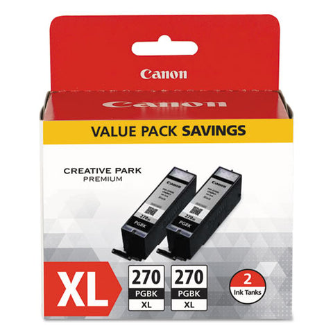0319c005 (pgi-270xl) High-yield Ink, Black, 2-pack