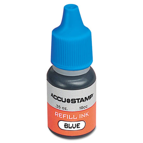 Accu-stamp Gel Ink Refill, Blue, 0.35 Oz Bottle
