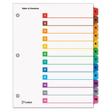 Onestep Printable Table Of Contents And Dividers, 12-tab, 1 To 12, 11 X 8.5, White, 1 Set