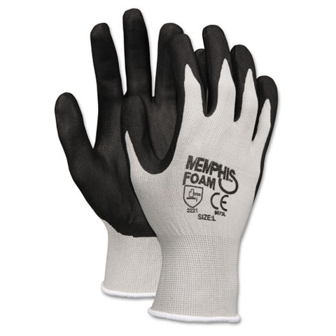 Economy Foam Nitrile Gloves, X-large, Gray-black, 12 Pairs