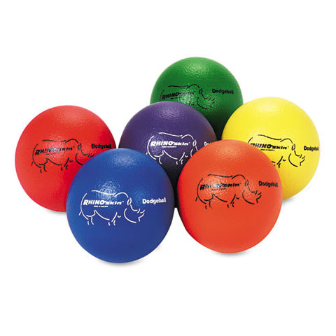 Dodge Ball Set, Rhino Skin, Assorted Colors, 6-set