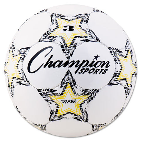Viper Soccer Ball, Size 3, 7 1-4"- 7 1-2" Dia., White