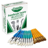 Large Variety Paint Brush Classpack, Natural Bristle-nylon, Flat-round, 36-set