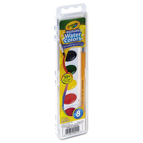 Washable Watercolor Paint, 8 Assorted Colors