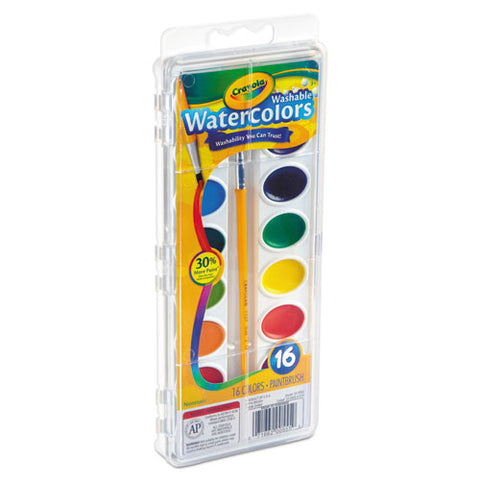 Washable Watercolor Paint, 16 Assorted Colors