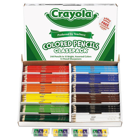 Color Pencil Classpack Set, 3.3 Mm, 2b (#1), Assorted Lead-barrel Colors, 252-box