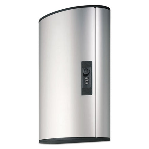 Locking Key Cabinet, 72-key, Brushed Aluminum, 11 3-4 X 4 5-8 X 15 3-4
