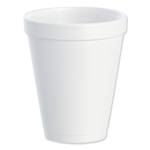 Foam Drink Cups, 10oz, White, 25-bag, 40 Bags-carton