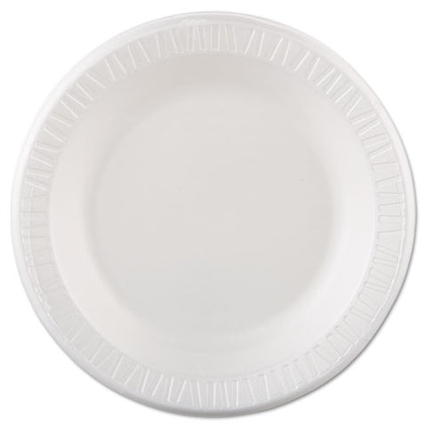 Quiet Classic Laminated Foam Dinnerware, Plate, 10 1-4", White, 125-pk, 4 Pks-cs