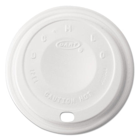 Cappuccino Dome Sipper Lids, 12 Oz, White