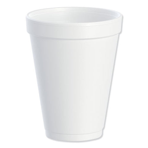 Foam Drink Cups, 12oz, White, 25-bag, 40 Bags-carton