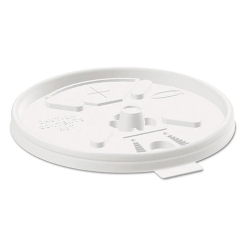 Translucent Lids For 12-24oz Foam Cups, Straw Slot, 1000-carton