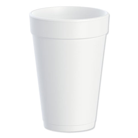 Foam Drink Cups, 16oz, White, 25-bag, 40 Bags-carton