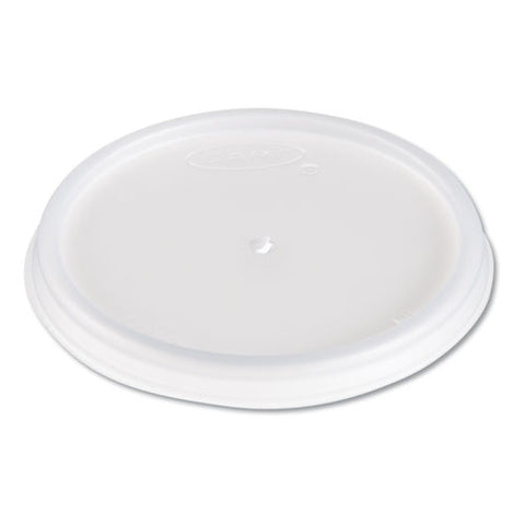 Plastic Lids, 4oz Cups, Translucent, 100-sleeve, 10 Sleeves-carton