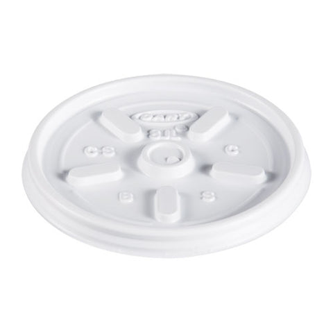 Plastic Lids, For 8oz Hot-cold Foam Cups, Vented, 1000 Lids-carton