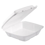 Foam Hinged Lid Container, Performer Perforated Lid, 9 X 9.4 X 3, White, 100-bag, 2 Bag-carton