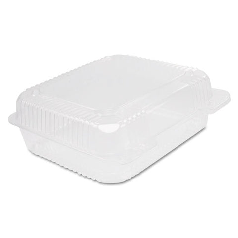 Staylock Clear Hinged Lid Containers, 7.8 X 8.3 X 3, Clear, 125-bag, 2 Bags-carton