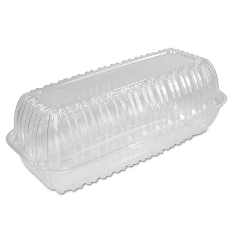 Showtime Clear Hinged Containers, Hoagie Container, 29.9 Oz, 5.1 X 9.9 X 3.5, Clear 100-bag 2 Bags-carton