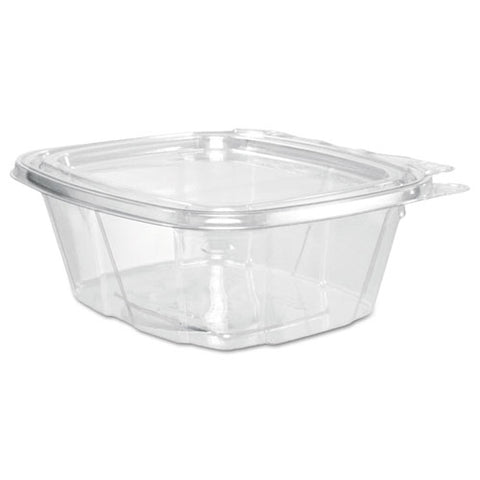 Clearpac Container, Tamper Resistant Flat Lid, 16 Oz, 4.9 X 2.5 X 5.5, Clear, 200-carton