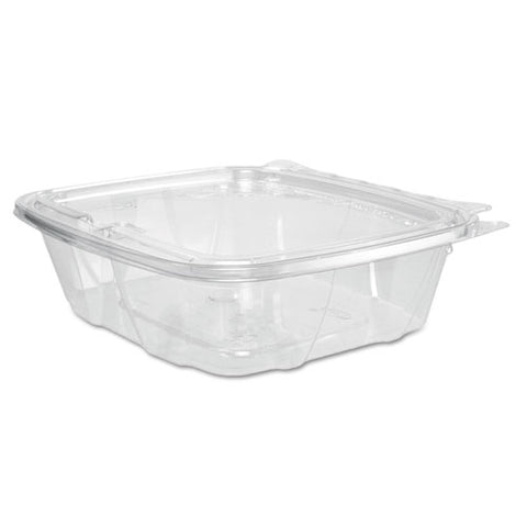 Clearpac Container, Tamper Resistant Flat Lid, 24 Oz, 6.4 X 1.9 X 7.1, Clear, 200-carton