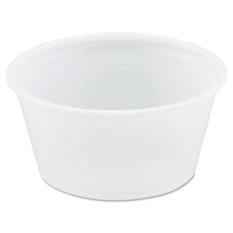 Polystyrene Portion Cups, 2 Oz, Translucent, 250-bag, 10 Bags-carton