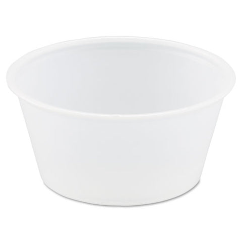Polystyrene Portion Cups, 3.25 Oz, Translucent, 250-bag, 10 Bags-carton