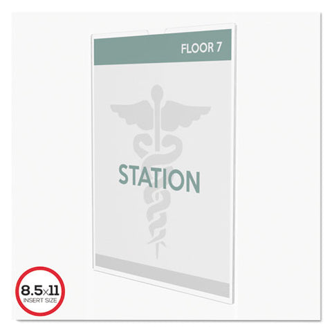 Superior Image Cubicle Sign Holder, 8 1-2 X 11 Insert, Clear