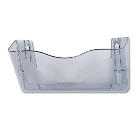 Euro-style Docupocket Landscape Wall File, Large-tabloid, 15 X 6 5-8 X 4, Smoke