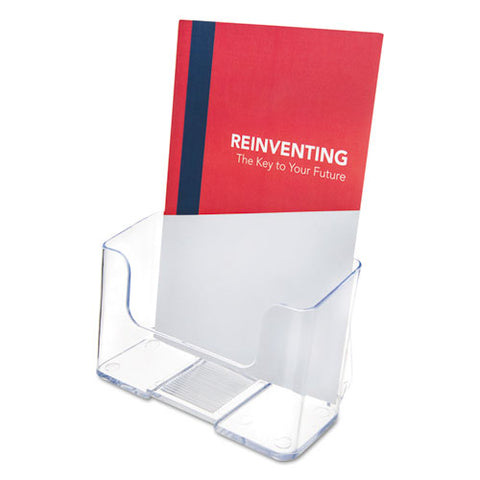 Docuholder For Countertop-wall-mount, Booklet Size, 6.5w X 3.75d X 7.75h, Clear