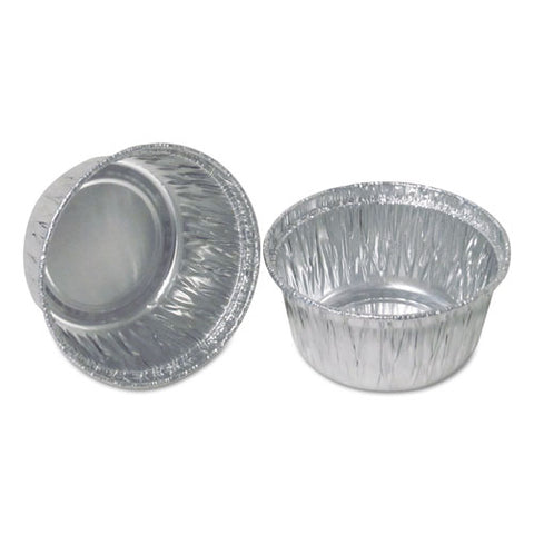 Aluminum Round Containers, 4 Oz, 3" Diameter X 1.56"h, Silver, 1,000-carton
